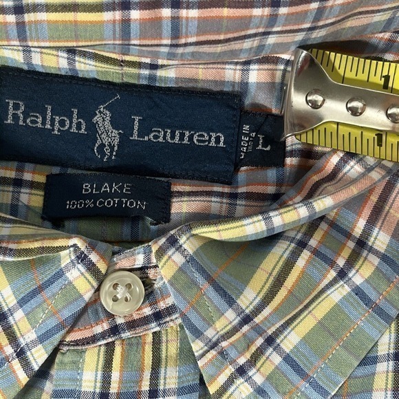 Ralph Lauren Blake Men's Cotton Long Sleeve Button Sz L - Picture 2 of 5